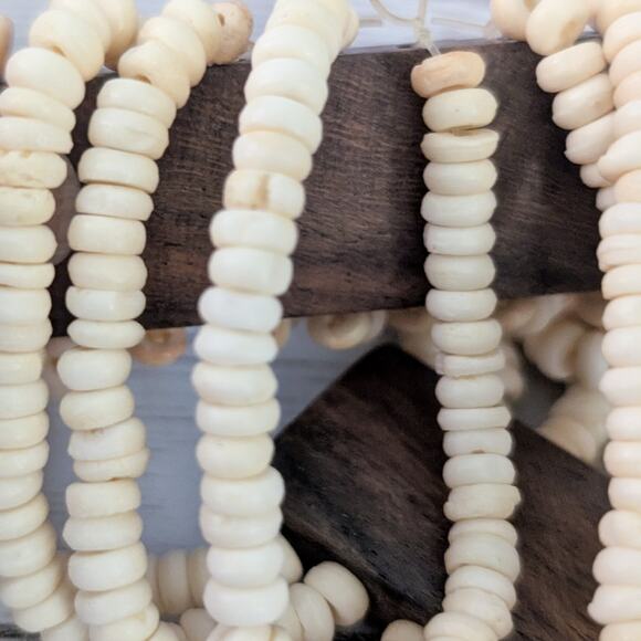 Vintage Stretch Bracelet Wide Cream and Brown Statement - Picture 6 of 9